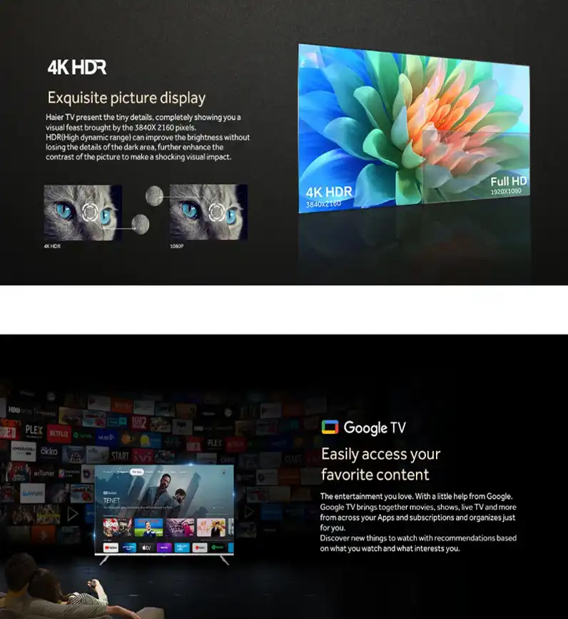 Haier H55P7UX 55'' 4K UHD Google TV