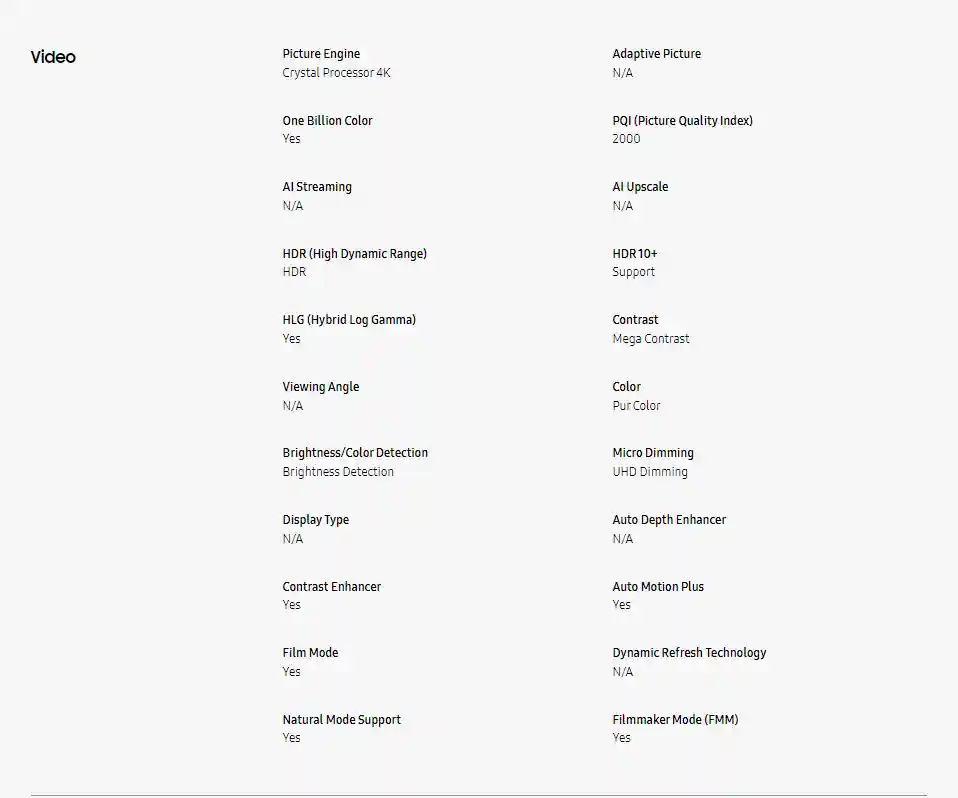 Samsung 50 inch 50AU7000 4K Crystal UHD Smart TV 