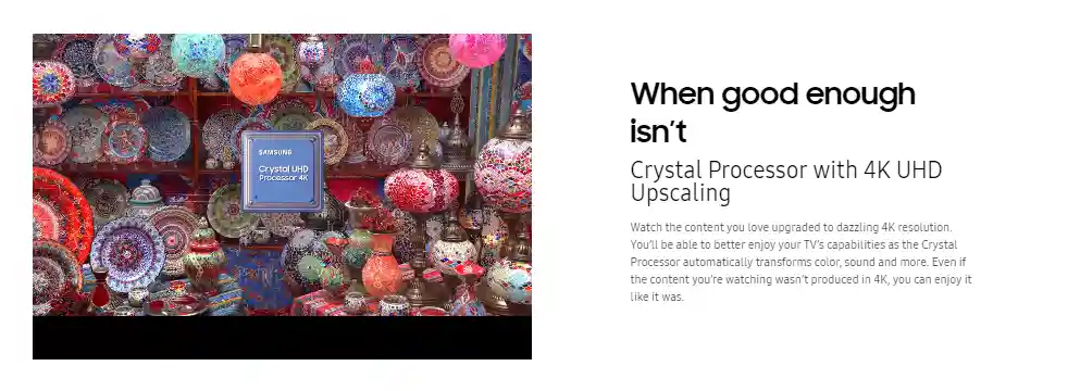 Samsung 50″ Class 50CU7000 Crystal UHD 4K Smart TV (Official Warranty)
