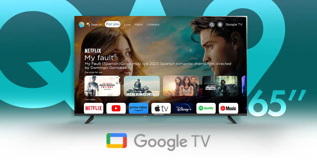 Multynet 65 inch 65QA9 Frameless 4K Google TV