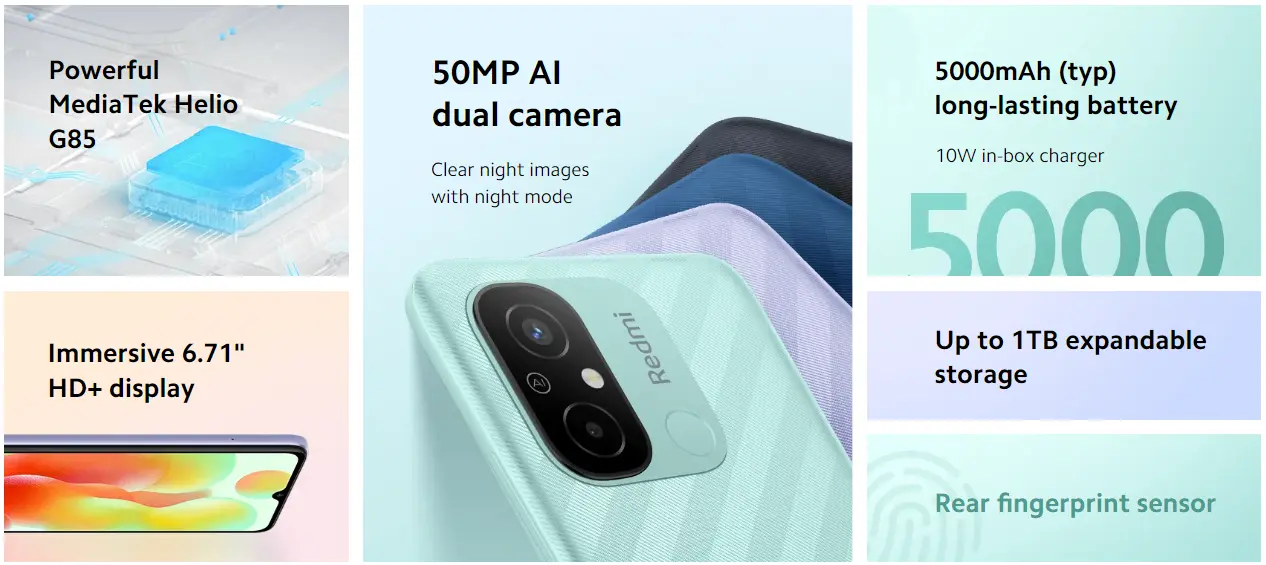 Xiaomi Redme 12C 4GB 128GB Android Price In Pakistan