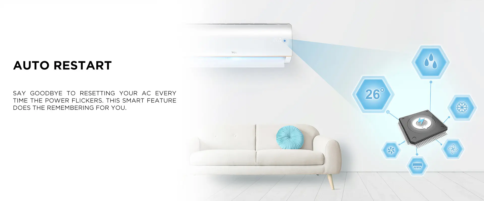 TCL 1 Ton 12E-Cool Inverter Air Conditioner