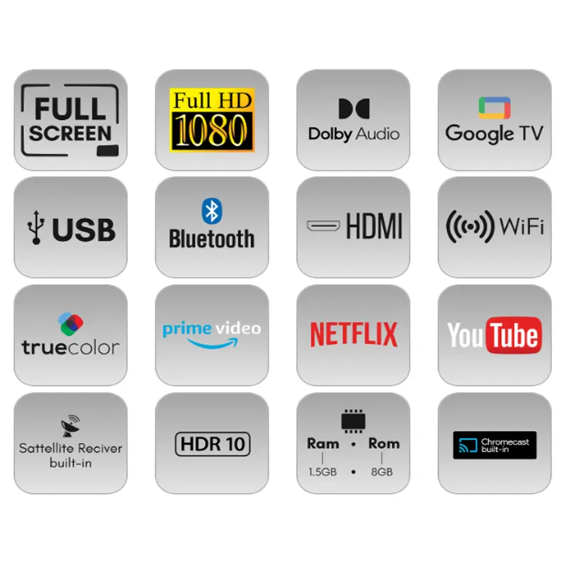 Multynet 43 inch 43NX10 Frameless Official Google TV