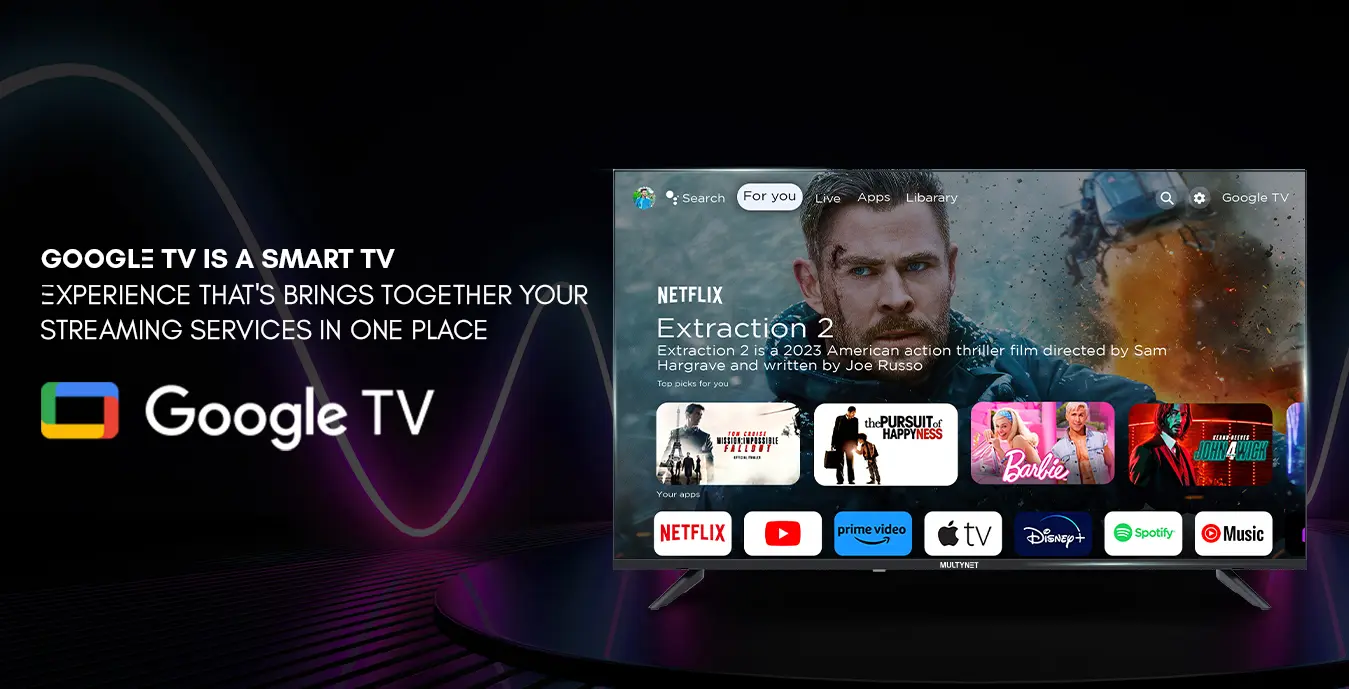 Multynet 43 inch 43NX10 Frameless Official Google TV