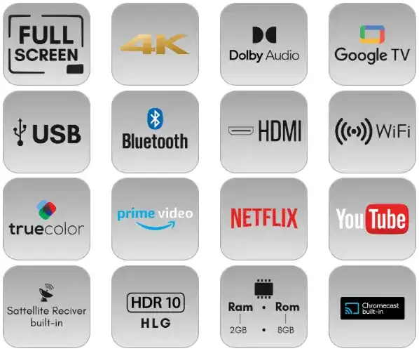 Multynet 50 inch 50NX20 Frameless 4K Google TV