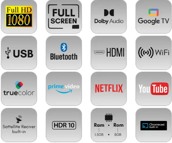 Multynet 40 inch 40NX10 HD Official Google TV